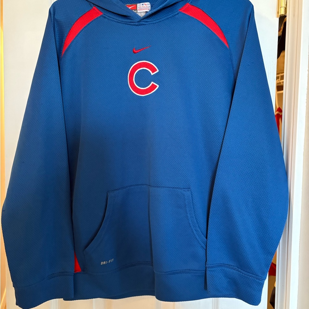 Nike Blue and Red Sweatshirt with Hood and Long‎ Sleeves